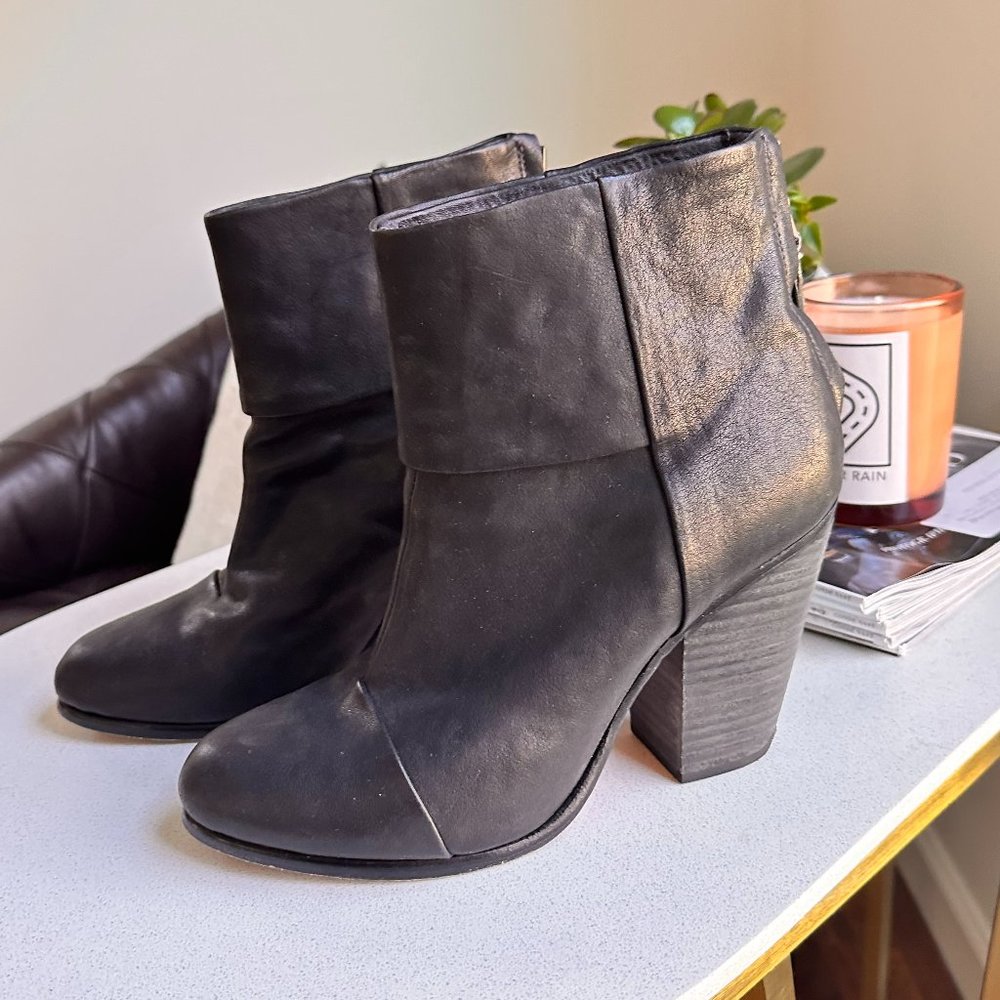 Classic Rag & Bone Newbury Booties - Size 38 - BLACK